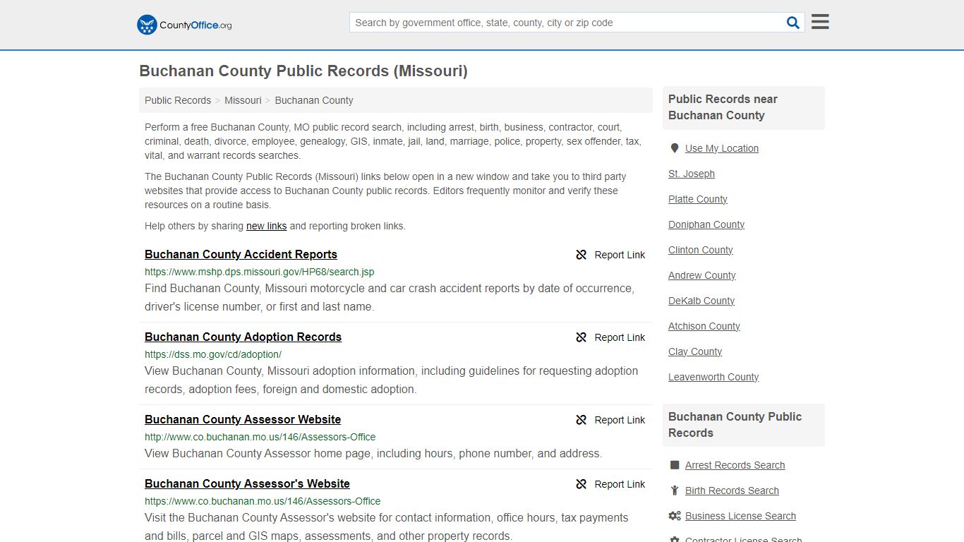 Public Records - Buchanan County, MO (Business, Criminal, GIS, Property ...