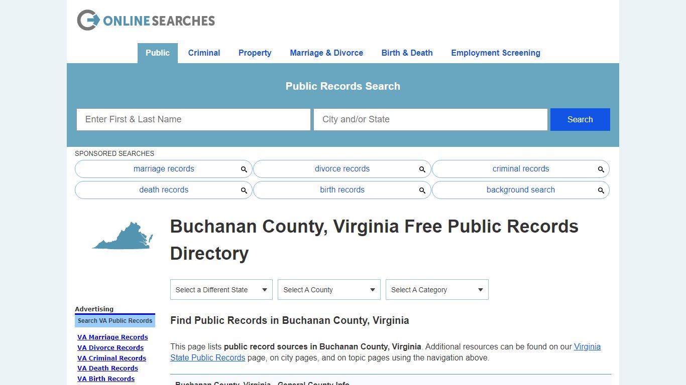 Buchanan County, Virginia Public Records Directory