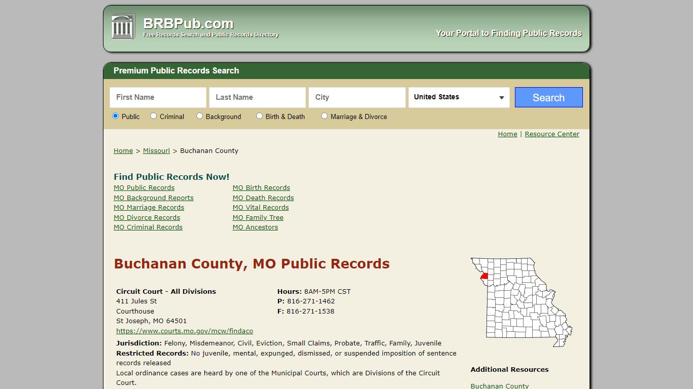 Buchanan County Public Records | Search Missouri Government Databases